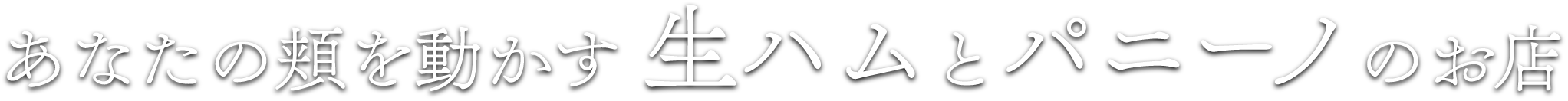 あなたの頬を動かす 生ハムとパニーノのお店